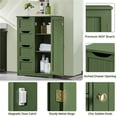 thumbnail image 2 of Yaheetech Modern Wooden Bathroom Storage Cabinet with 4 Drawers and Cupboard, Green, 2 of 7