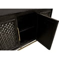 thumbnail image 3 of Juno 4-Door Sideboard in Antique Black with Traditional Carving on Solid Wood, 3 of 10