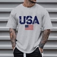 thumbnail image 2 of UAYOTSE 4th of July Mens T Shirts Independence Day American Flag Print Patriotic Tops Summer Short Sleeve Gym Workout Tees,Sizes 3XL, 2 of 5