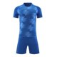 thumbnail image 1 of Odeerbi Conjunto de Uniformes de Entrenamiento de Fútbol de Malla Para Chicos Y Niñas Pantalones Cortos de Camiseta de Manga Corta Con Rayas Conjunto Atlético Seco Rápido Para 4-15 Años, 1 of 4