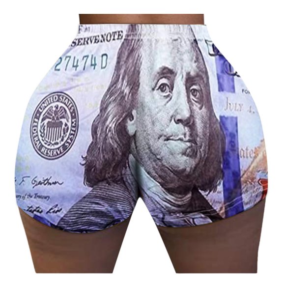 Tejiojio Active Women's Summer Clearance Funny Women Shorts Letters Print Sport Workout Clubwear Homewear