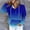 Blue, variant on Women Hoodie Pull over Hoodie for Womens Long Sleeved Pockets Drawstring Button Pullover Print Comfy Stylish Plus Size Tops Ladies Weekend Workout Fall Winter Wear Hot Pink