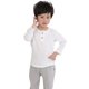 thumbnail image 1 of Gibobby Blusa Manga Larga Niños Niños niño bebé sólido botón camiseta algodón niños Tops T ropa niña niño niños Tops(Blanco, 2-3 Años), 1 of 4