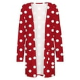thumbnail image 4 of DDAPJ pyju Women’s Lightweight Cardigans with Pockets,Open Front Long Sleeve Shawl Collar Cardigan Sweater Polka Dot Print Casual Kimono Tops Loose Comfy Thin Coat 2023 Fall Fashion, 4 of 5