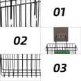 thumbnail image 4 of Recipiente para guardar cubiertos, escurridor de palillos, soporte para tenedores y vajilla, jaula de hierro galvanizado, 4 of 6