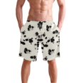 thumbnail image 4 of Dailycode Men's Quick Dry Swim Trunks Beach Shorts Casual Summer Board Shorts with Pockets, Black Cow Spots, 4 of 8