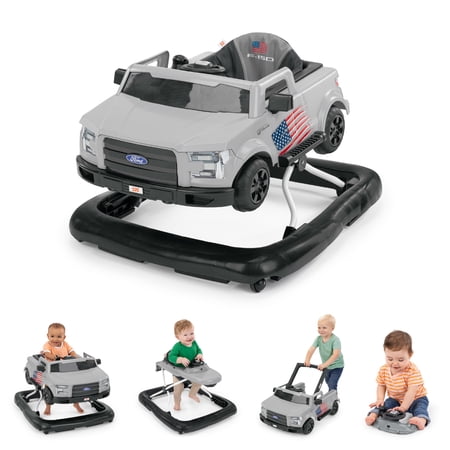 Bright Starts Ways to Play Walker - Ford F-150, All American, 4-in-1 Walker, Unisex, Infant to Toddler