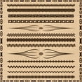 thumbnail image 1 of Ahgly Company Machine Washable Indoor Square Transitional Saddle Brown Area Rugs, 6' Square, 1 of 7