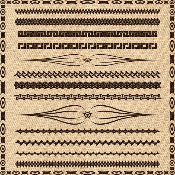 Ahgly Company Machine Washable Indoor Square Transitional Saddle Brown Area Rugs, 6' Square