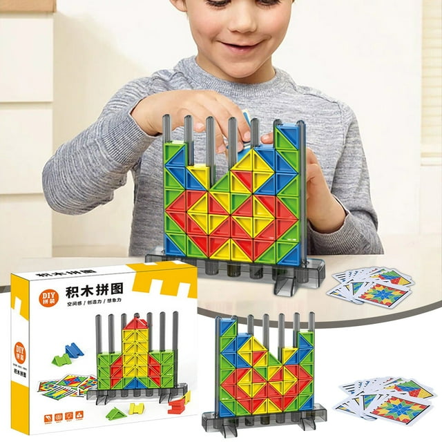 JWshufel Educational Building Blocks Puzzle Kids Toy for Early Learning Sensory Exploration Visual Skills Development Suit Birthday and Holiday Gift for Toddlers and Preschoolers