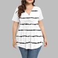 thumbnail image 5 of Birdeem Fashion Womens Plus Size Cutout Asymmetric Lace Short Sleeve T-Shirt V-Neck Tops, 5 of 5