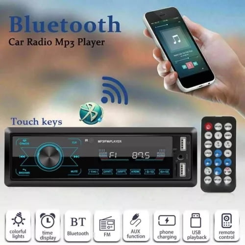Touch Screen 1 DIN Car MP3 Player Radio Bluetooth Stereo Audio  Head Unit Stereo Receiver Radio