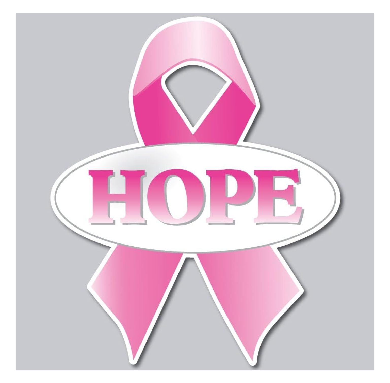 Yard Sign Outdoor Lawn Decorations: Breast Cancer Awareness 'HOPE' Pink Ribbon Yard Sign with Stakes (Pkg of 25)