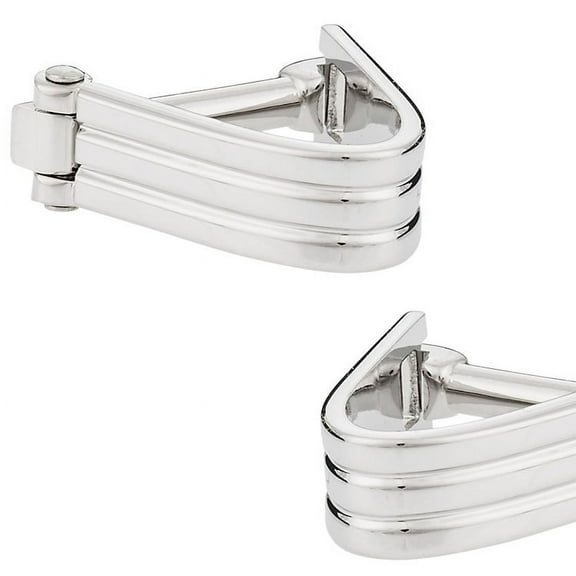 Wrap Around Cufflinks - Silver-tone
