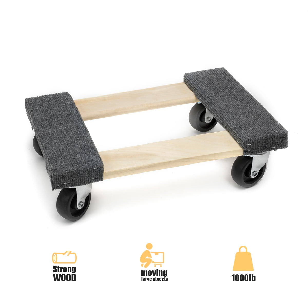 Stark 4Wheeled Heavy Duty Furniture Dolly Moving Carrier Casters for