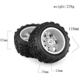thumbnail image 3 of 4 Uds 118mm 1/10 Rc neumático rueda espuma insertos 12mm Hex para Arrma Redcat, negro, 3 of 5
