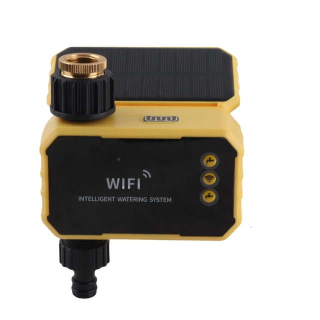 Controlador De Riego Automático, Panel Solar WiFi Temporizador De Agua Aplicación Control Remoto Sensor De Lluvia G3/4 Hembra Para Césped