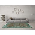 thumbnail image 3 of Ahgly Company Indoor Round Persian Light Blue Traditional Area Rugs, 5' Round, 3 of 4