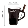 thumbnail image 5 of Chocolate Fondue Mugs with Forks, Chocolate Fondue Mug, Chocolate Melting Mug, Ceramic Chocolate Melting Cup, Butter Warmer Sets, Multi-Purpose Fondue Coffee Cup, 5 of 7