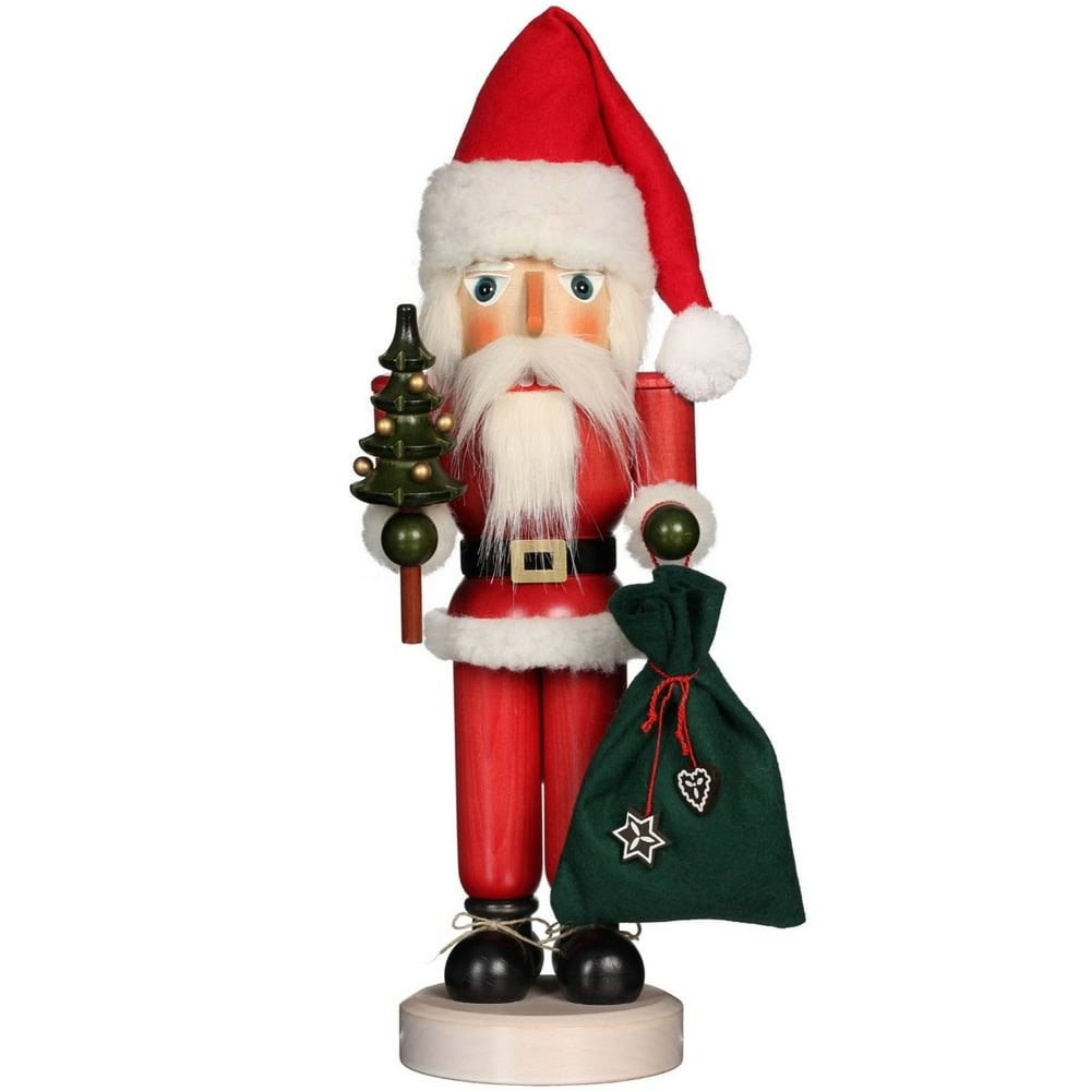 16.5" Free Standing Christian Ulbricht Handcrafted Wooden Santa