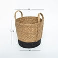 thumbnail image 5 of Better Homes & Gardens Round Seagrass Baskets, Natural, Black, Set of 2, Large & Medium, 5 of 7