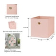 thumbnail image 6 of Mainstays Collapsible Fabric Cube Storage Bins (10.5" x 10.5"), Pearl Blush, 4 Pack, 6 of 6