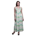 thumbnail image 1 of Bimba Robe Longue Chic Imprimée Teinture sur Nœuds pour Femmes, Style Bohème, Maxi d'Été, Tenue de Plage - Petit, 1 of 6