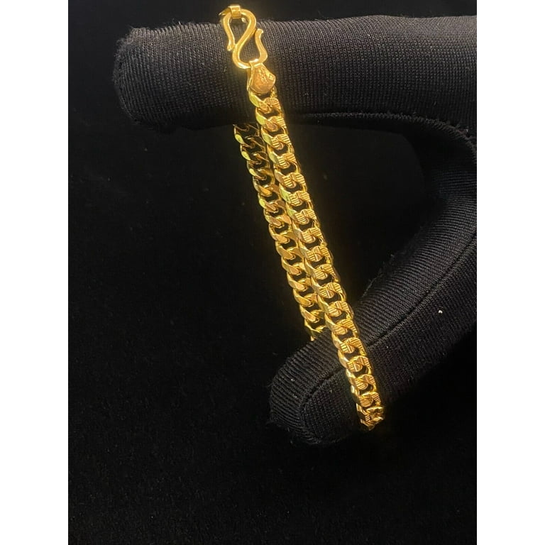 Classy Men's Dubai 6 MM Link Chain Tennis Bracelet In Hallmark 22K