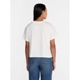 thumbnail image 3 of Travis Kelce Women's Boxy Cropped Graphic Tee with Short Sleeves, Sizes XXS-XXL, 3 of 5