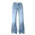 thumbnail image 7 of iHPH7 Wide Leg Jeans Woman Womens Fall Pants Baggy Jeans Loose Jeans for Women Mid Rise Jeans for Women Travel Pants Women Work Pants for Women Sky Blue M, 7 of 7