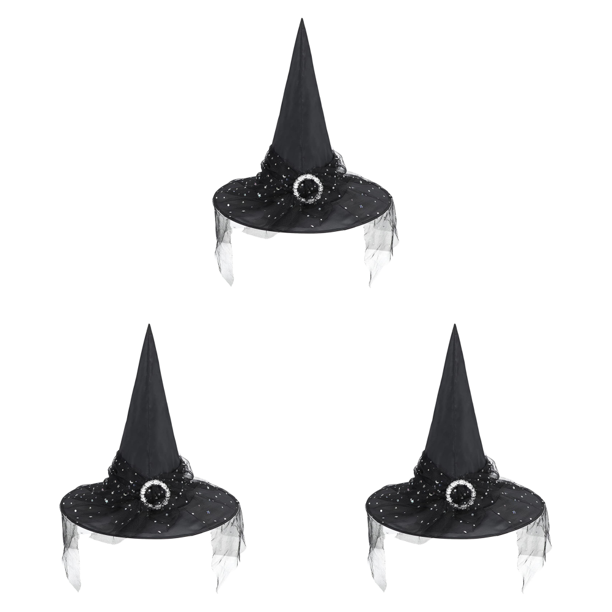 Sombrero Bruja Halloween Mini Puntiagudo para Fiesta Cosplay ()