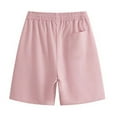 thumbnail image 3 of Diufon Mens Cotton Shorts Elastic Waist Drawstring Shorts with Pockets Solid Color Sports Shorts, 3 of 3