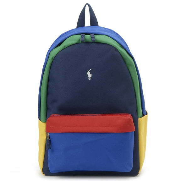 Polo Ralph Lauren Classic Multi-Color Backpack – Style 9AR151-E69 – Durable Canvas Bookbag