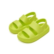 Kids Cloud Sandals Boys Girls Slip on Flat Slides Sandals EVA Summer Quick Drying Pillow Slipper With Hook Loop Back Strap