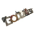thumbnail image 2 of Rustic Western Cowboy Boot Hat Cow Skull Ropes God Bless Sign Wall Plaque Decor, 2 of 4