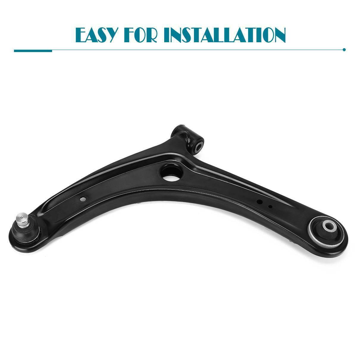 DAMAIJOY 2pcs Control Arms Assembly Lower Front Left Driver Right Passenger Side with Ball Joint Steel Polished Protected for Dodge for Caliber 07-12,for Jeep for Compass 07-17 for Patriot 07-17