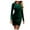 Green, variant on IROINNID Cocktail Dress for Women Wedding Guests Dresses for Women Solid Tight Hip Wrap Long Sleeve Round-Neck Dresses ,Blue