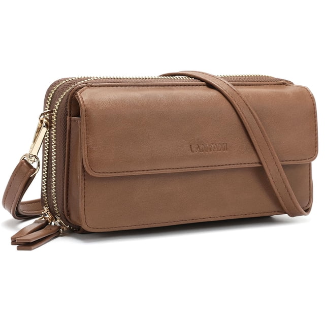 Bolso bandolera Lanyani RFID para teléfono, monedero para mujer