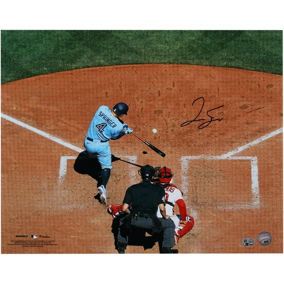 George Springer Toronto Blue Jays Autographed 16" x 20" Batting Top View Photograph - Fanatics Authentic Certified