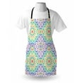 thumbnail image 4 of Rainbow Mandala Apron, Colorful Stripes with Flower Pattern Oriental Folklore Boho Motifs, Unisex Kitchen Bib with Adjustable Neck for Cooking Gardening, Adult Size, Multicolor, by Ambesonne, 4 of 4