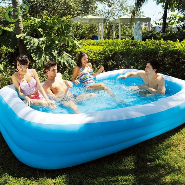Swimming Pool Thickened Family Lounge Pool for Kids Adults Oversized Kiddie Pool Outdoor Blow Up Pool 5 Sizes