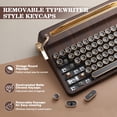 thumbnail image 4 of YUNZII QL75 Wireless Typewriter Hot Swap Retro Mechanical Keyboard,Punk Round Keycaps,RGB Backlit QMK/VIA Programmable, Multi-Device Keyboard with 2., 4 of 9
