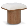 thumbnail image 2 of Meridian Furniture Pavilion Cream Boucle Fabric Bench/Stool, 2 of 14