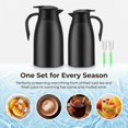 thumbnail image 4 of Stcellnmex 1 Pc Silver 68oz Insulated Stainless Steel Thermal Coffee Carafe Double Wall Vacuum Flask with Cleaning Brushes for 12 Hours Coffee Tea Heat Retention, 4 of 7