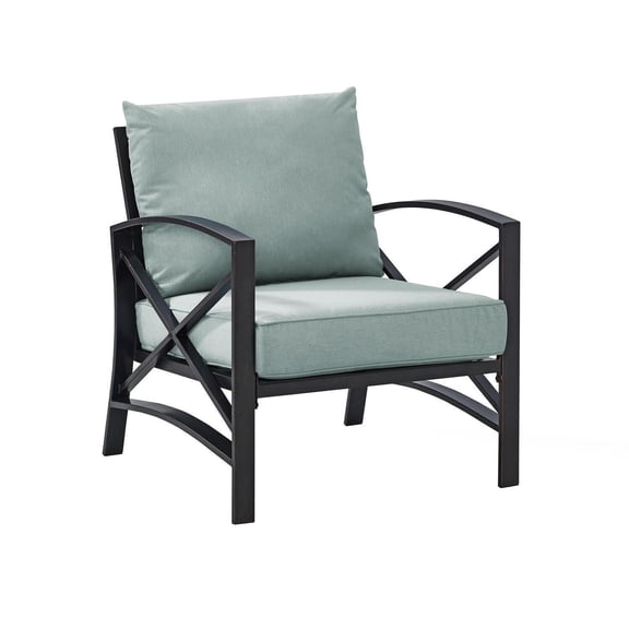 Metal Outdoor Armchair with Cushions  Patio Lawn Chair  XDesign Comfort Seating  29 D x 305 W x 32 H