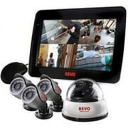 Revo 4 Channel Surveillance System with 500GB HDD and 40TVL 4 Cameras - R4D1BB3BCMB-5G