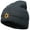 Dk Grey, variant on Jewish Star of David Embroidered Short Beanie - Black OSFM