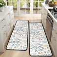 thumbnail image 4 of Kitchen Rugs Sets Of 2,Pioneer Flower Floral Print Pattern Anti Fatigue Kitchen Mat Rugs Non Slip Washable,Decorative Kitchen Floor Mats for Kitchen,Sink,Laundry,17"x47"+17"x47", 4 of 5