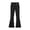 V124-Black, variant on WhouRiu Girls Casual Flared Pants Back To School Heart Graphic Elastic Waist Trousers Kids Comfortable Cute Everyday Wear,8-9 Years