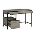 thumbnail image 3 of Sauder Manhattan Gate Pedestal Desk, Mystic Oak Finish, 3 of 11